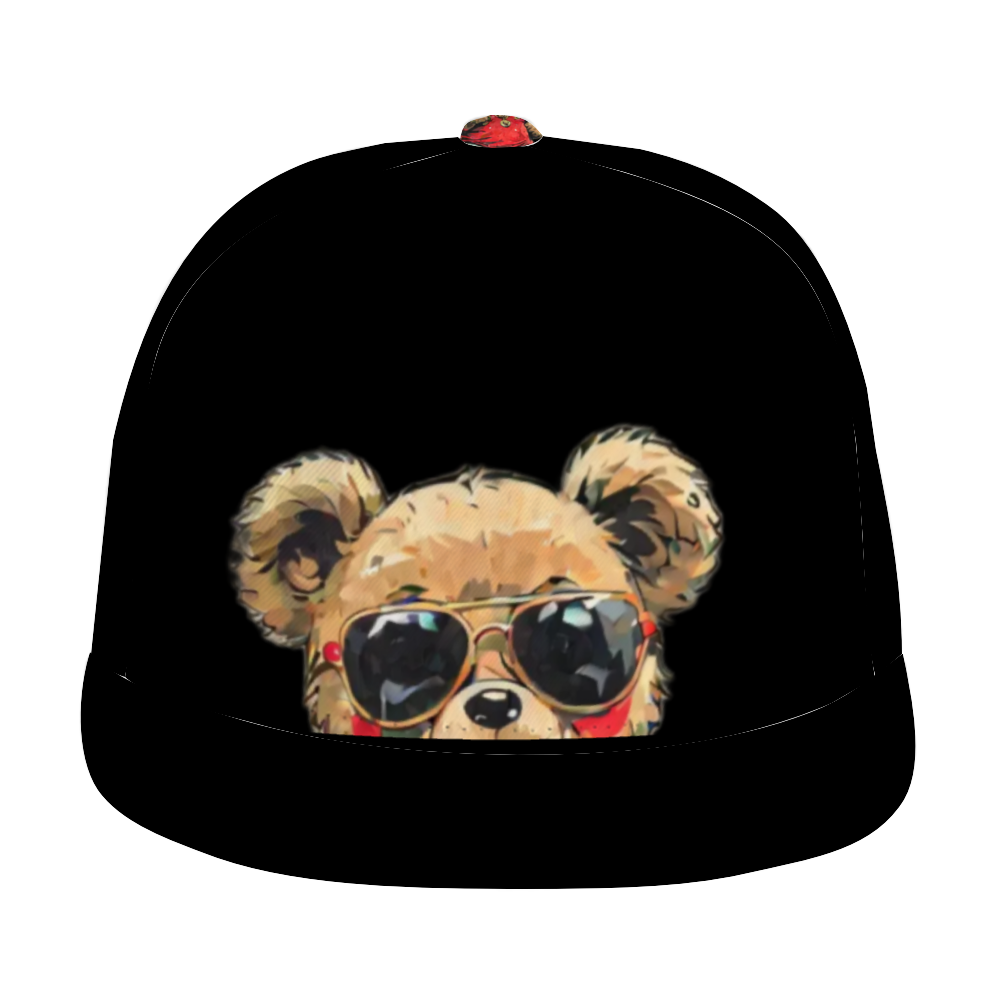 Kamali Brand© USA "Kool Teddy" Collection Custom All Over Print Unisex Adjustable Trucker Hat