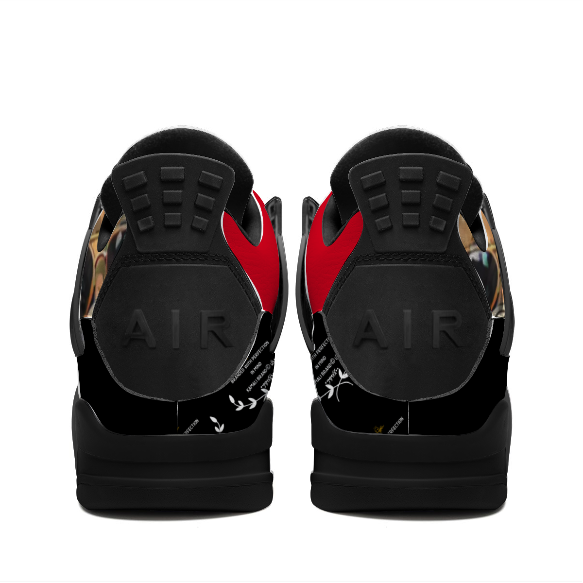 Kamali Brand© USA "Kool Teddy" Collection Air Tribute (Black) Custom Sneakers