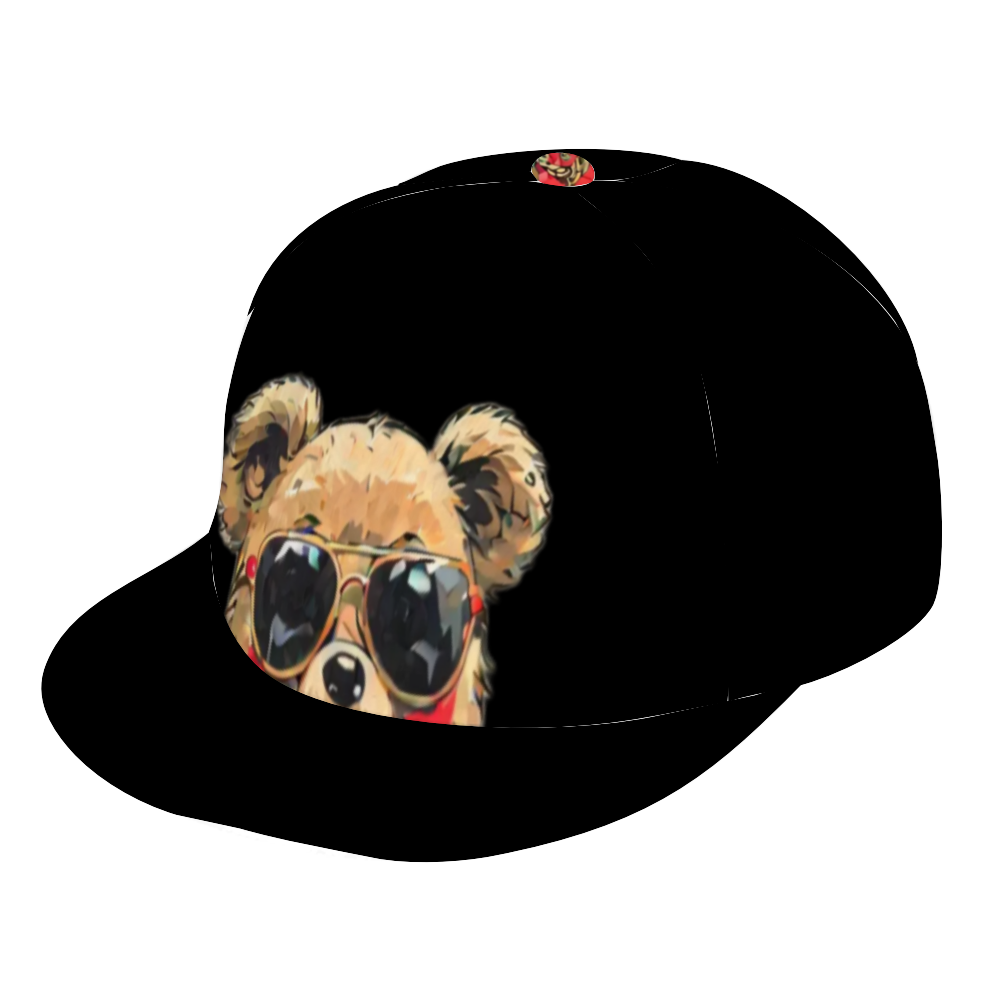 Kamali Brand© USA "Kool Teddy" Collection Custom All Over Print Unisex Adjustable Trucker Hat