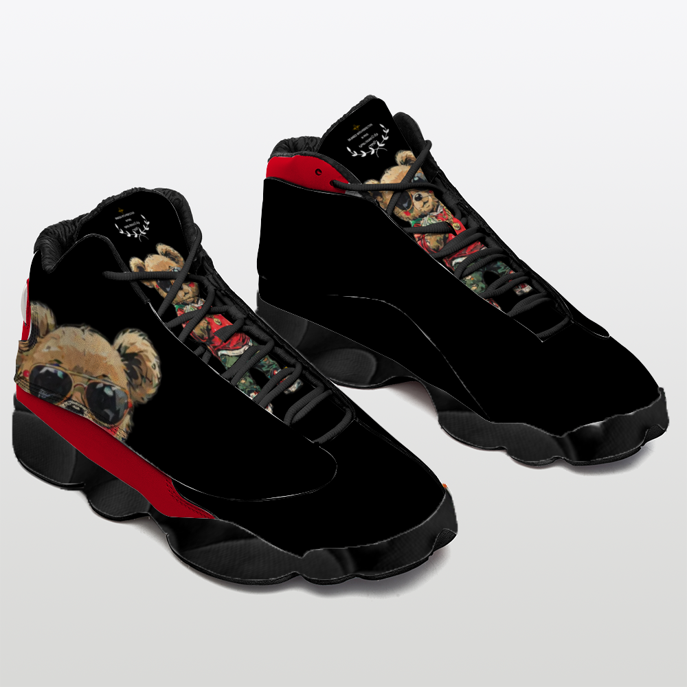 Kamali Brand © USA Custom "Kool Teddy" Collection Jordan Tribute Sport Sneakers Basketball Sneakers