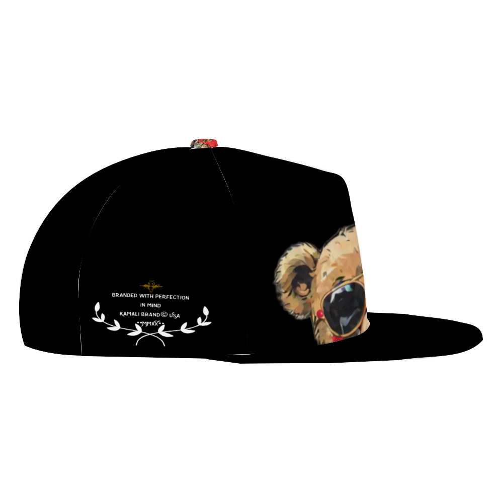 Kamali Brand© USA "Kool Teddy" Collection Custom All Over Print Unisex Adjustable Trucker Hat