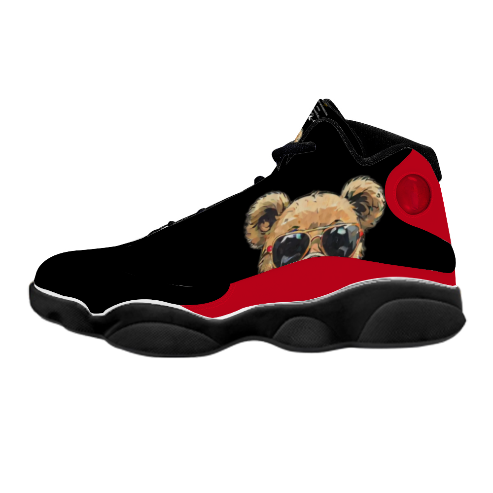 Kamali Brand © USA Custom "Kool Teddy" Collection Jordan Tribute Sport Sneakers Basketball Sneakers