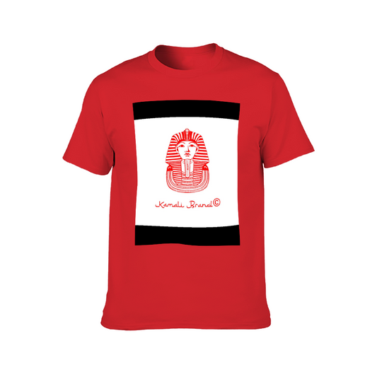 Kamali Brand© USA "Da Pharaoh" Custom Print T-Shirt, Adult Cotton Short Sleeve Tee