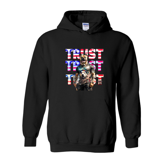 Kamali Brand© USA "Trust da Dog" Custom Hooded Sweatshirt