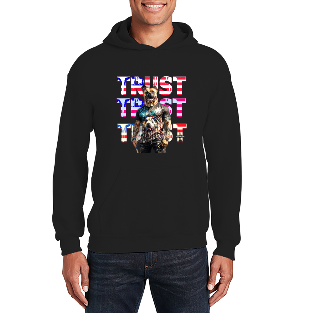 Kamali Brand© USA "Trust da Dog" Custom Hooded Sweatshirt