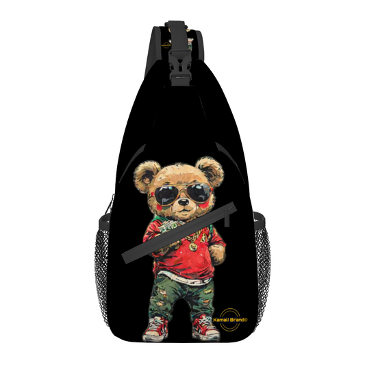 Kamali Brand © USA Custom "Kool Teddy Collection Unisex Cross-body Lightweight Fashion Sling Bag