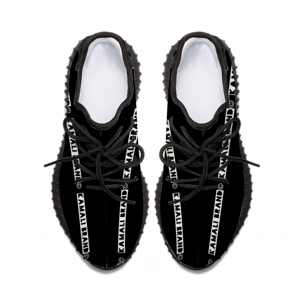 Kamali Brand© USA Custom Black Breathable Lace-up Sneakers