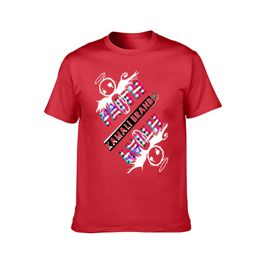 Kamali Brand  USA "Imperfect Angel Faith" Multi-color Classic T-Shirt DTG | Gildan 76000