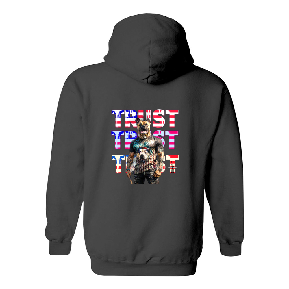 Kamali Brand© USA "Trust da Dog" Custom Hooded Sweatshirt