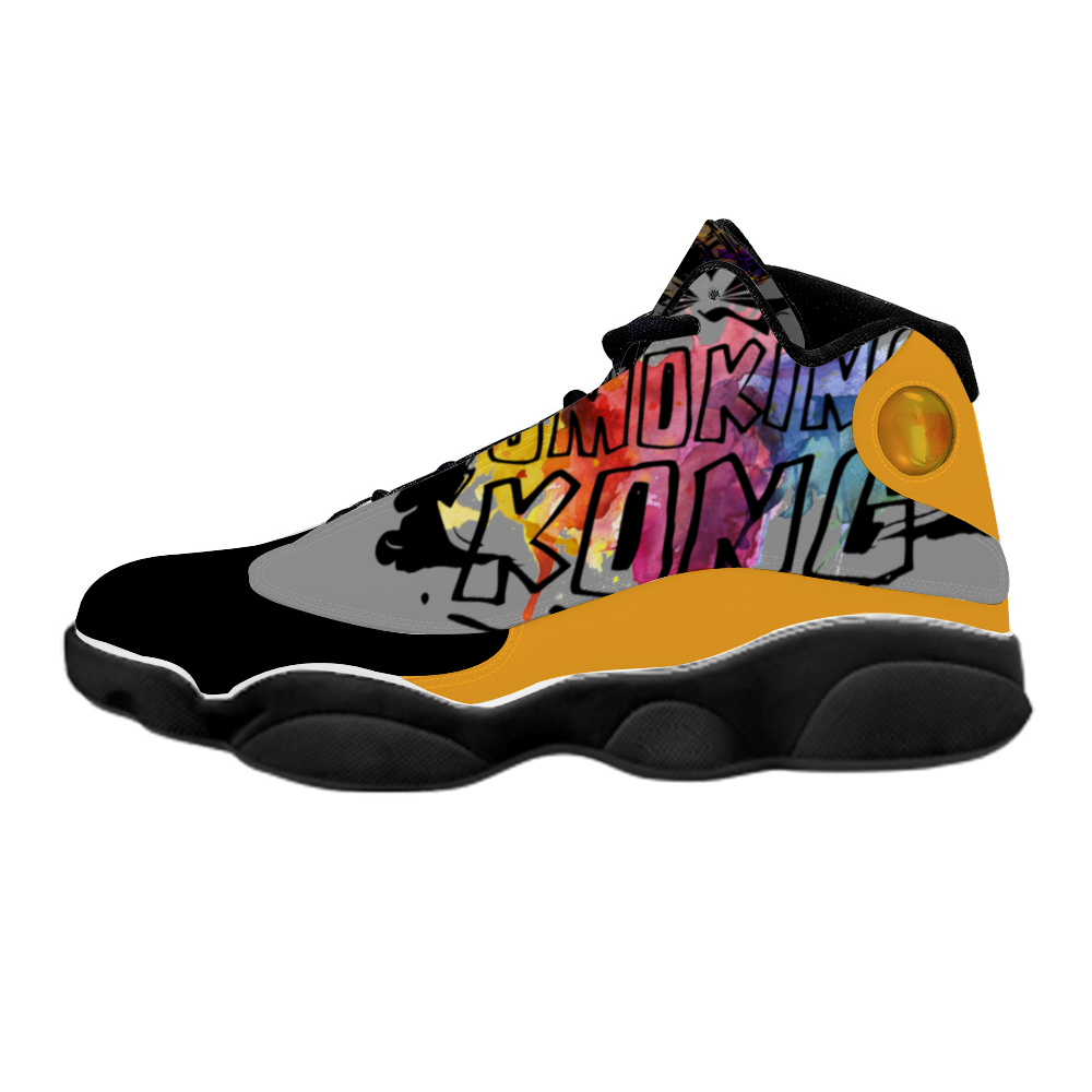 Kamali Brand © USA "Smoking Kong" Custom Jordan Tribute Sneakers Basketball Sneakers