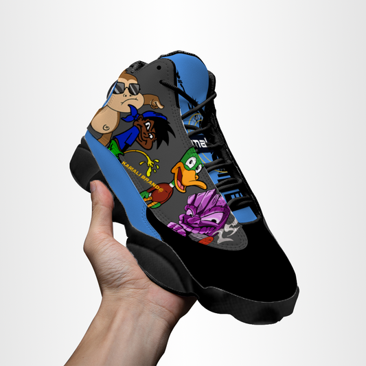 Kamali Brand © USA "Kamali Tunes" Custom Jordan Tribute Basketball Sneakers